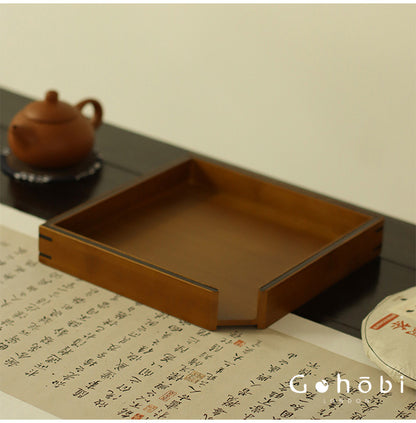 Gohobi Bamboo Pu’er Tea Tray – Multi-Layer Drawer Style Gongfu Tea Tray