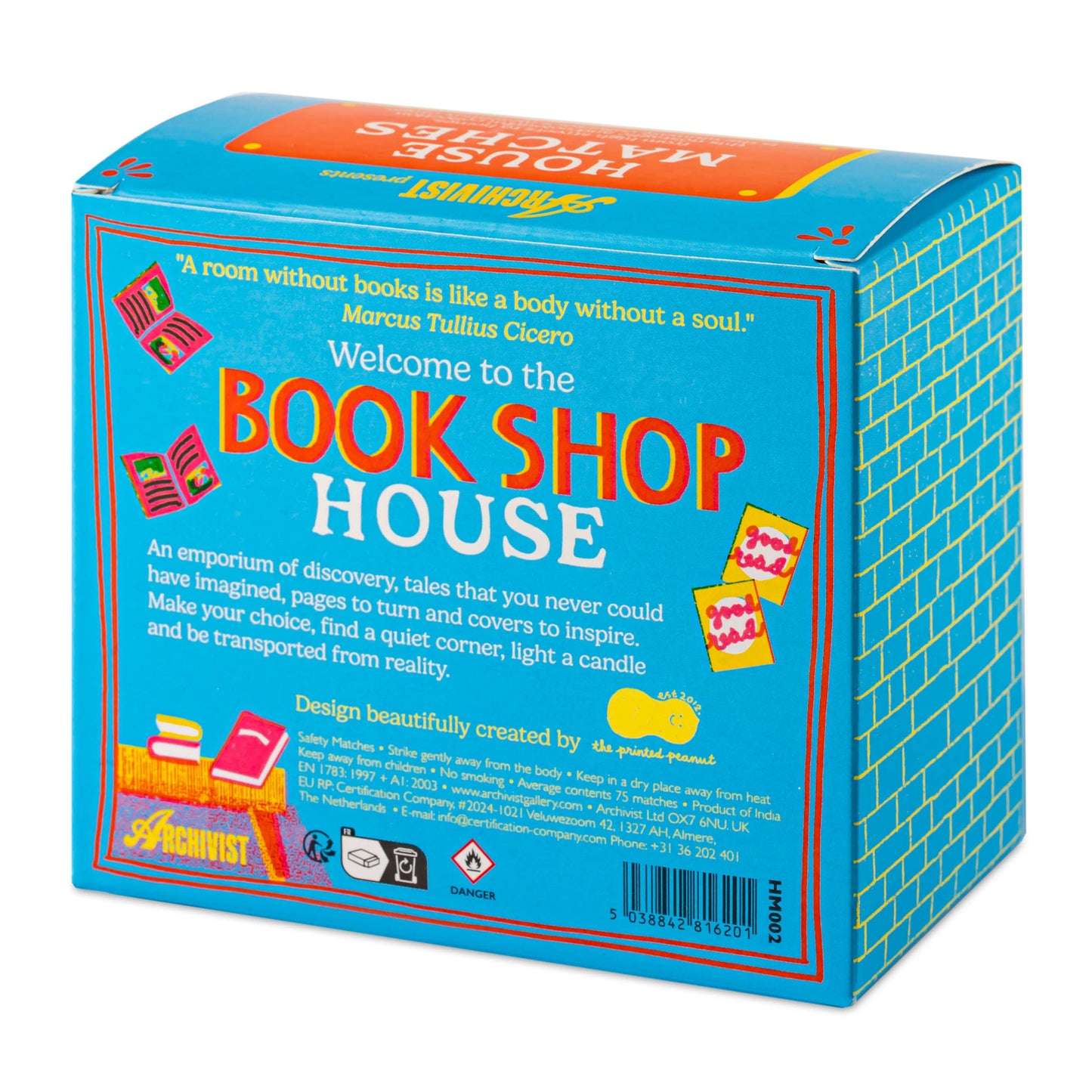 Archivist Gallery The Bookshop | House Matchboxes [Made in the UK]