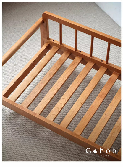 Gohobi Nordic Solid Wood Fabric Sofa – Handmade Double Sofa for Living Room or Small Apartment | FSC Certified Furniture