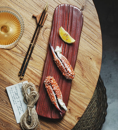 Gohobi Hand-Painted Rectangular Sushi Plate