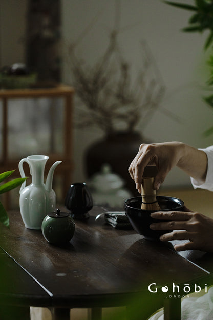 Gohobi Song-Inspired Matcha Travel Tea Set – Jianzhan Bowl with Travel Bag