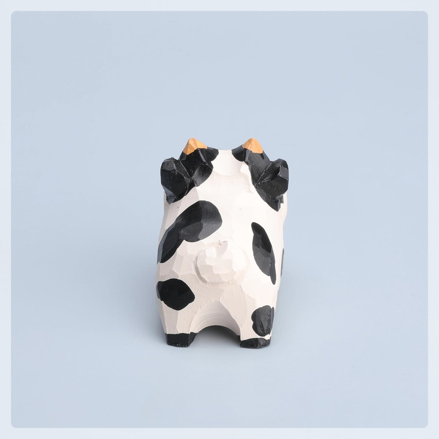 Gohobi Hand-Carved Wooden Cow Figurine