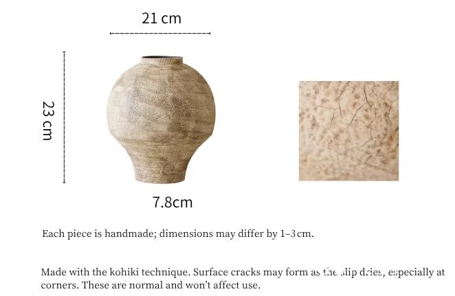 Gohobi Japanese-style Wabi Sabi Handmade Zen Large Vase 018