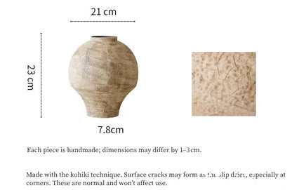 Gohobi Japanese-style Wabi Sabi Handmade Zen Large Vase 018