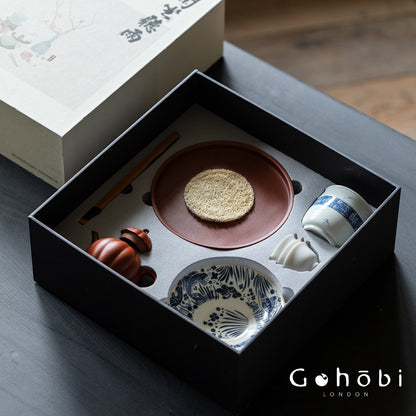 Gohobi Complete Gongfu Tea Set – Chinese Tea Brewing Set with Teapot, Cups & Tea Tray