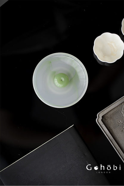 Gohobi Spring Shadow Glazed Incense Holder – Ceramic Ash Catching Incense Tray