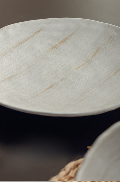 Jinxiu 2025 peint à l'aneth, nouvelle assiette de légumes sautés au feu de bois de 7,7 pouces, assiette plate pour la maison, hôtel, restaurant, assiette de cuisine occidentale commerciale