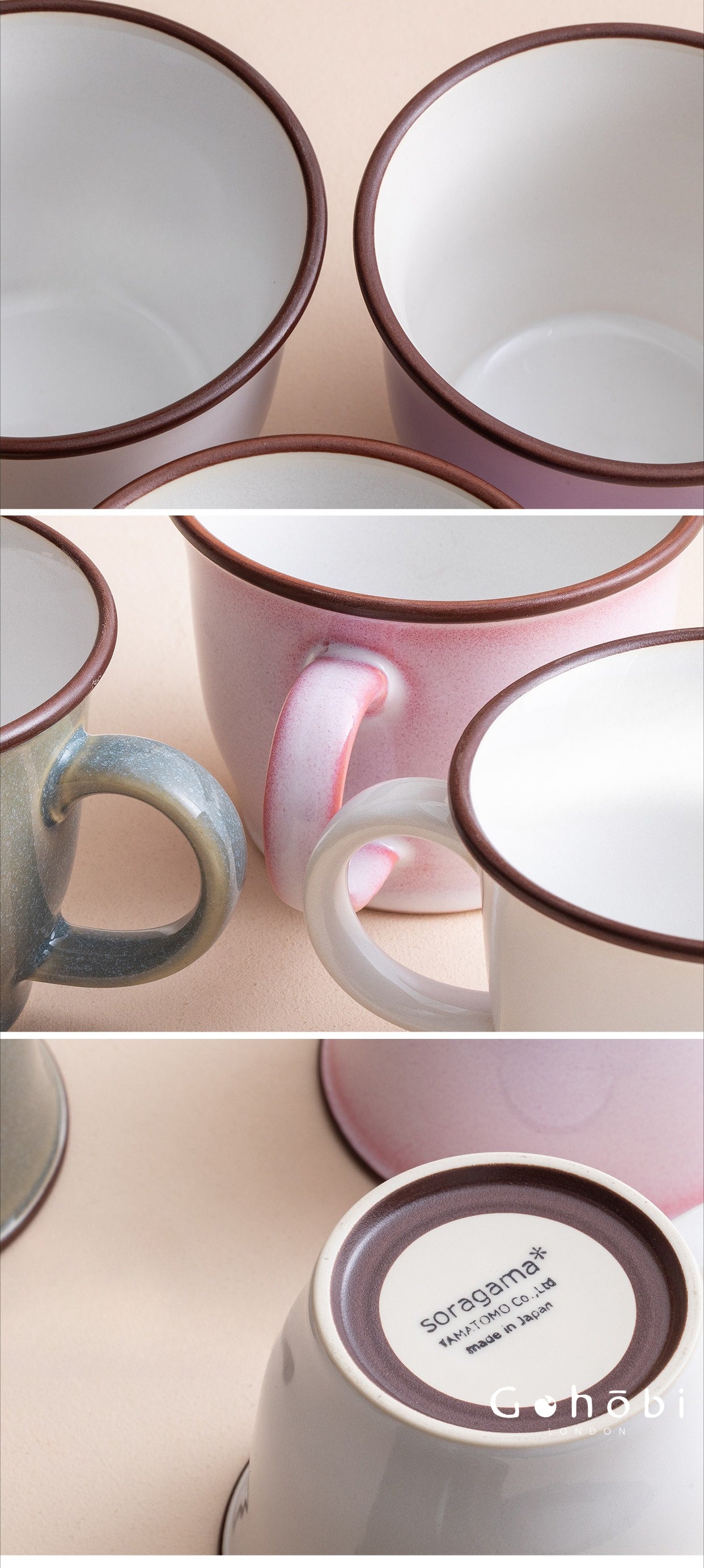 [Made in Japan] Gohobi Japanese Minoya Retro Ceramic Mug Coffee Cup