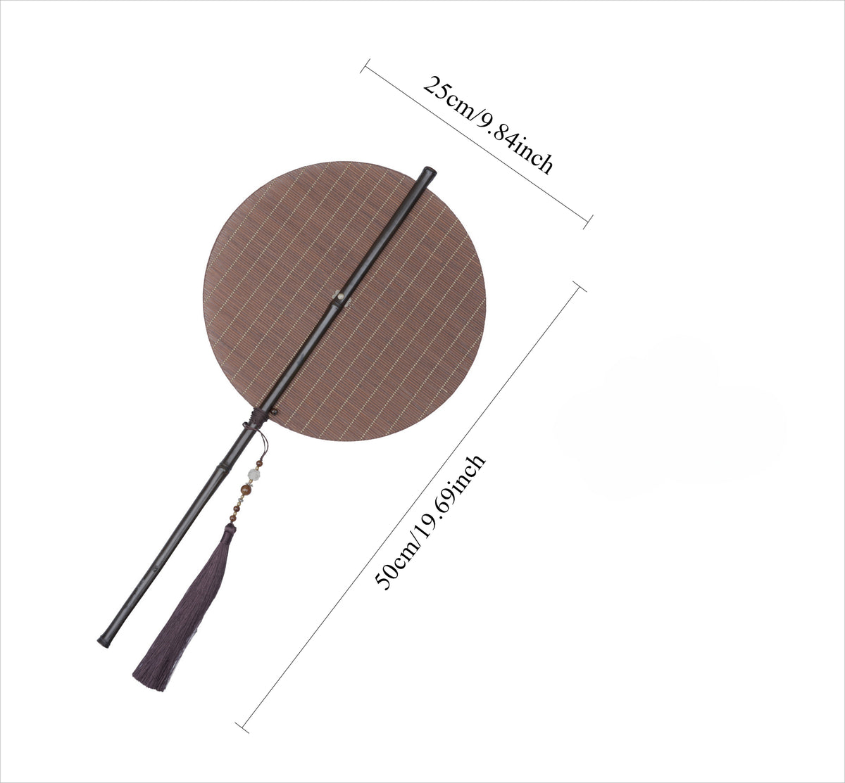 Gohobi Handmade Woven Bamboo Round Fan – Chinese Hanfu Hand Fan