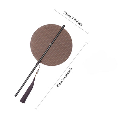 Gohobi Handmade Woven Bamboo Round Fan – Chinese Hanfu Hand Fan