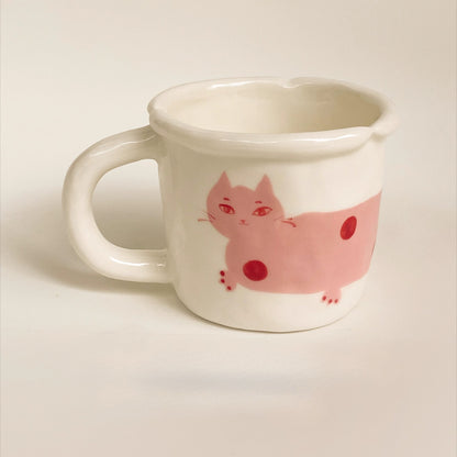 Gohobi x Little Diary Hand-Painted Cat Ceramic Coffee Cup