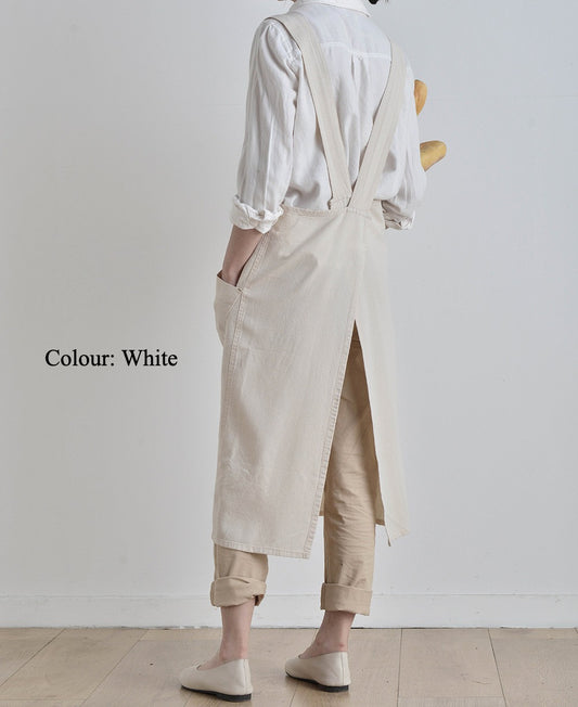Gohobi Japanese Minimalist Linen Gardening Apron
