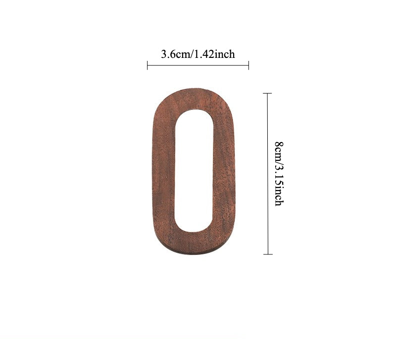 Gohobi Walnut Wood Number Wall Decor