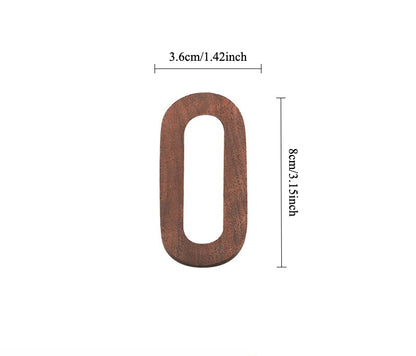 Gohobi Walnut Wood Number Wall Decor