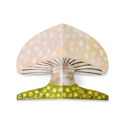 Mortlake Papers Spring Mushroom Die-Cut Greetings Card [Made in the UK]