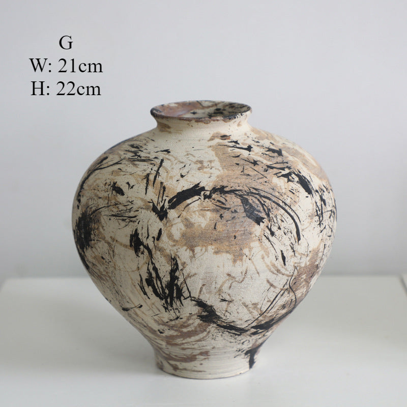 Gohobi Original Oil Painting Designer Ceramic Vase