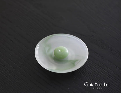 Gohobi Spring Shadow Glazed Incense Holder – Ceramic Ash Catching Incense Tray