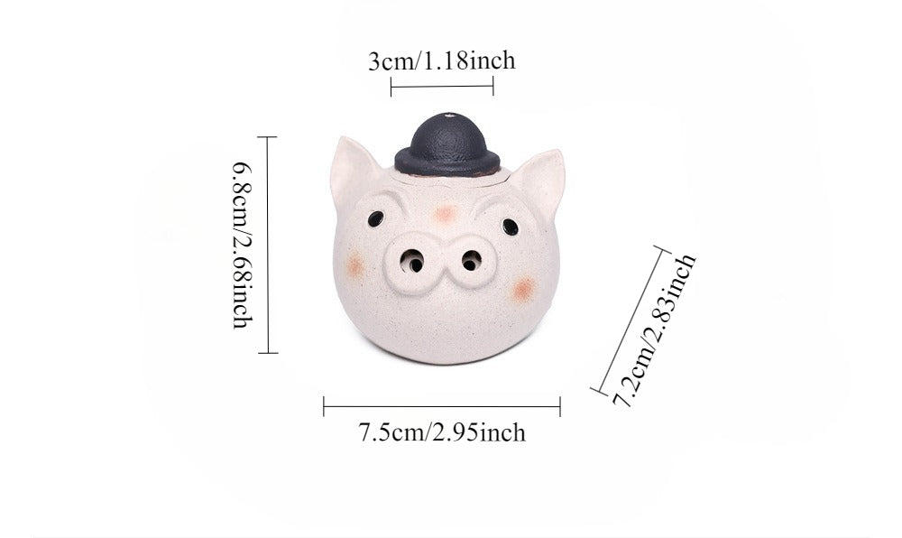 Gohobi Yixing Purple Clay Pig Head Teapot – Handmade Cute Pig Teapot