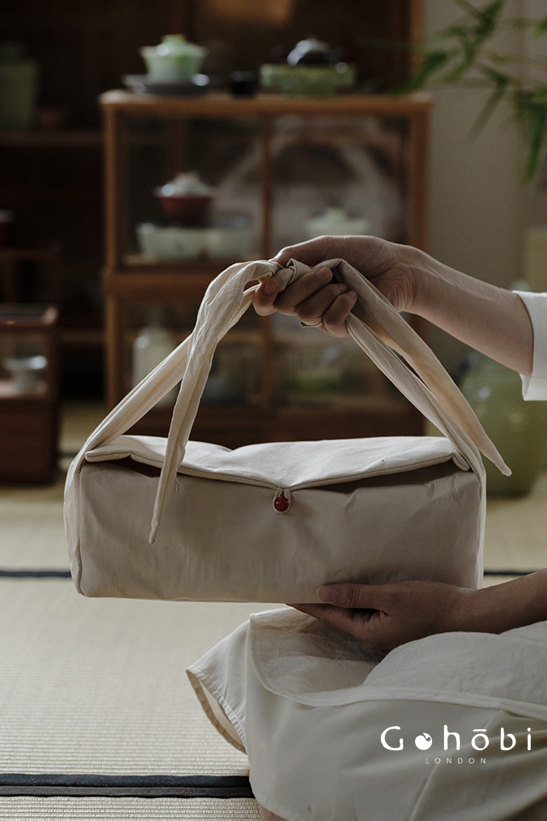 Gohobi Song-Inspired Matcha Travel Tea Set – Jianzhan Bowl with Travel Bag