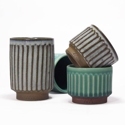 Asemi Co. Tea & Coffee Cups - Tanba - yaki Cup Turquoise [Made in Japan]