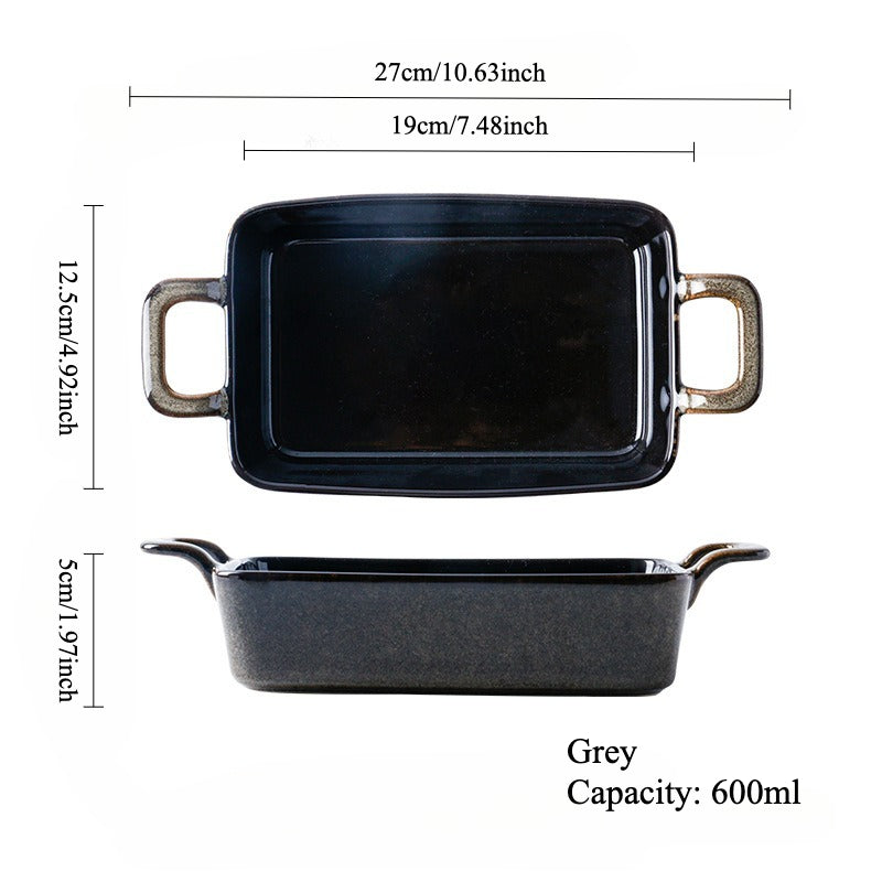 Gohobi Double-Handle Ceramic Baking Dish