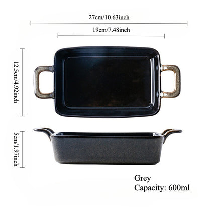 Gohobi Double-Handle Ceramic Baking Dish