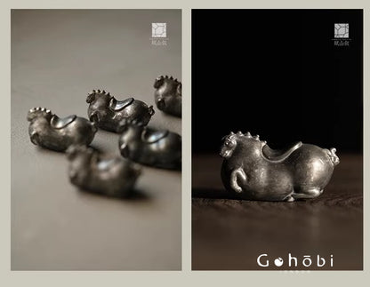 [賦山敘 x Gohobi] Gohobi Metal Tea Pet Ornament – Qilin Horse, Mandarin Duck & Pixiu Tea Table Figurine