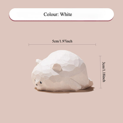 Gohobi Hand-Carved Little Bear Figurine
