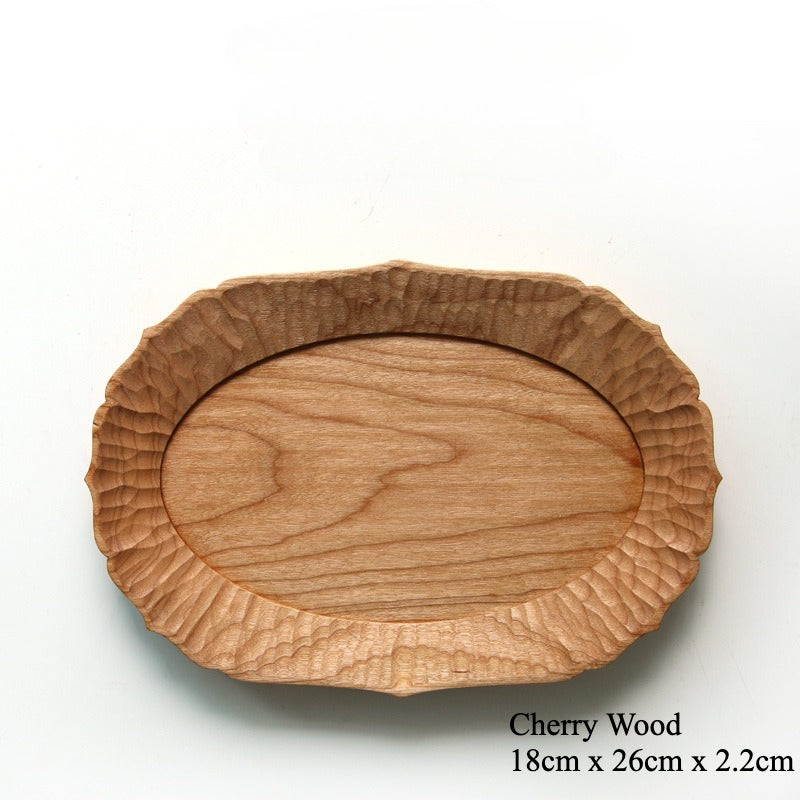 Gohobi Handcrafted Solid Wooden Lace-Edge Tray