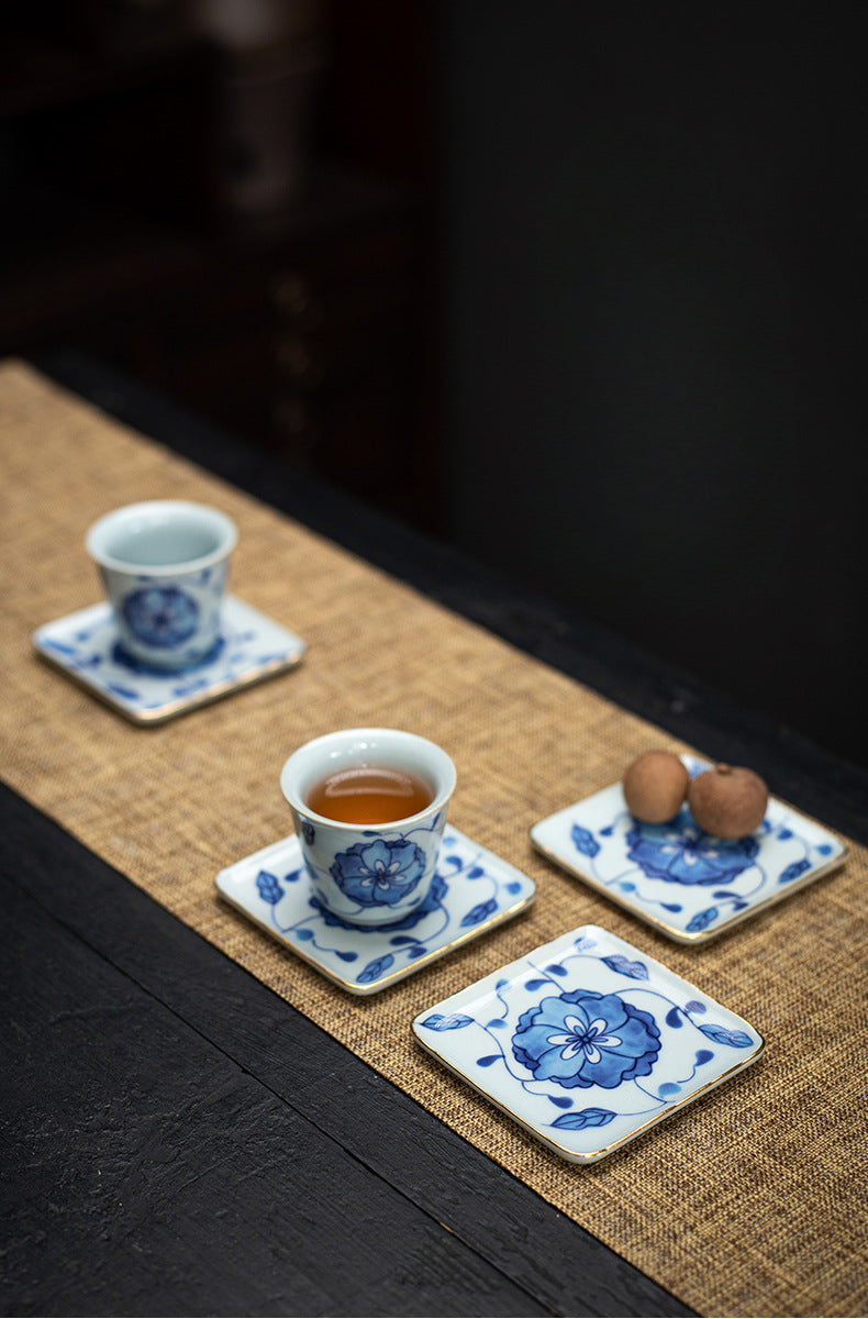 Gohobi Blue and White Porcelain Coaster