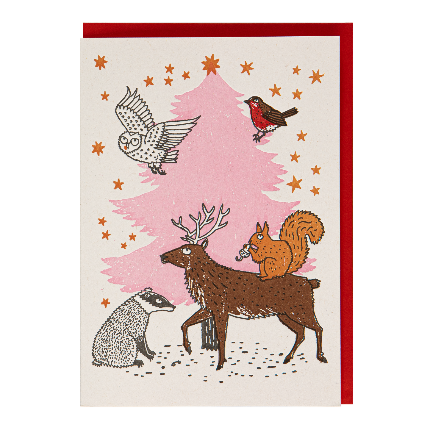 Archivist Gallery Woodland Christmas Tree | Medium Card | Greeting Card [Made in the UK]
