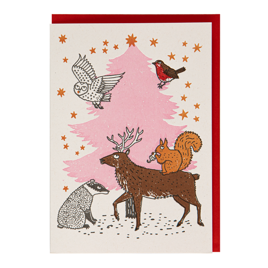 Archivist Gallery Woodland Christmas Tree | Medium Card | Greeting Card [Made in the UK]