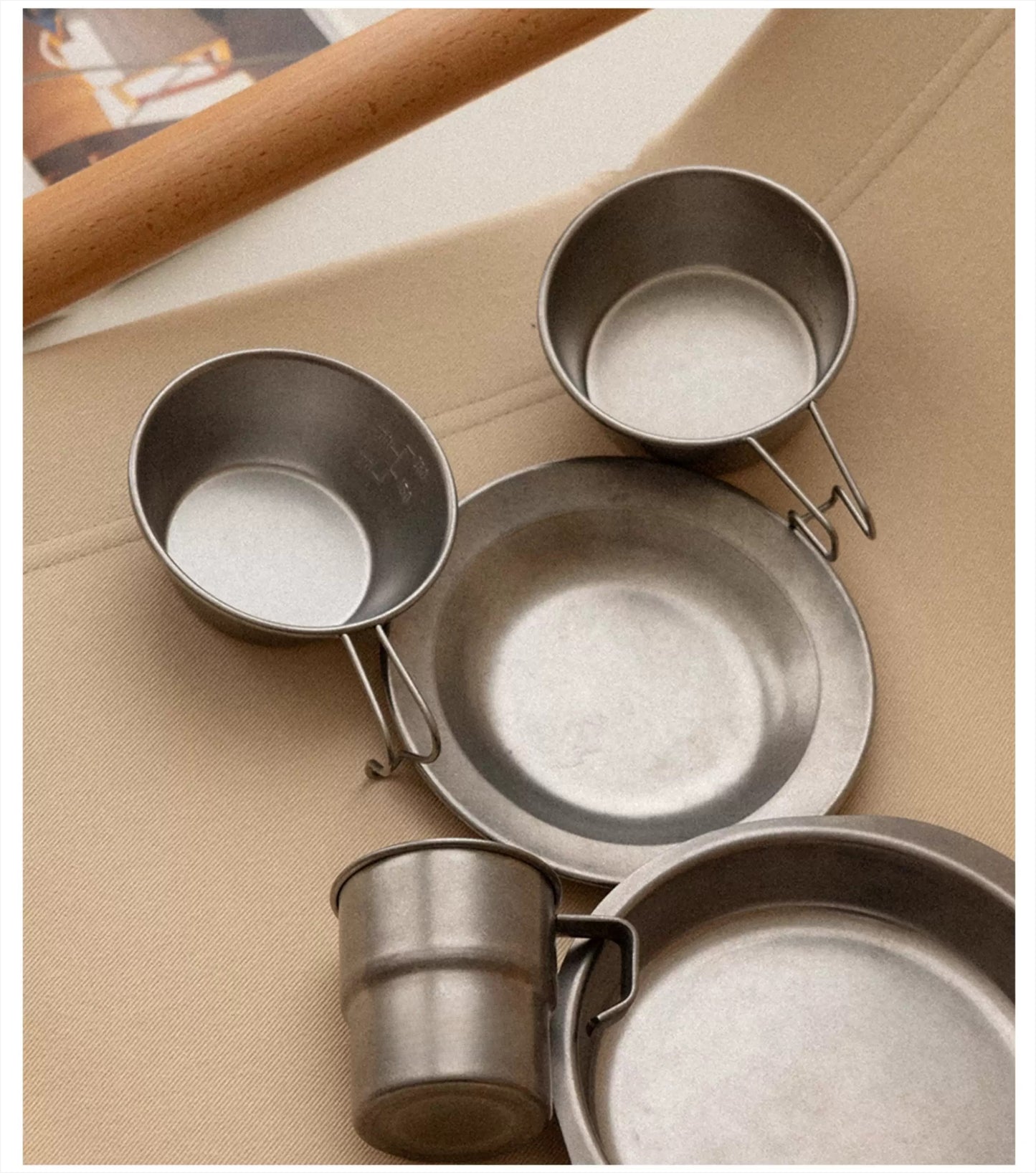 Gohobi American Retro Stainless Steel Camping Plate