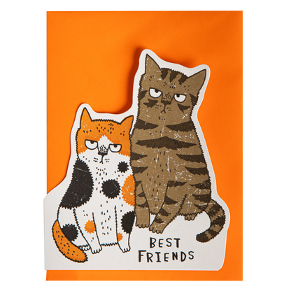 Gohobi x Archivist Gallery Grumpy Cats | Letterpress Cards | Cut-out Cards [Made in the UK]