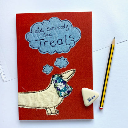 Poppy Treffry Did Somebody Say Treats A5 Notebook [Made in the UK]