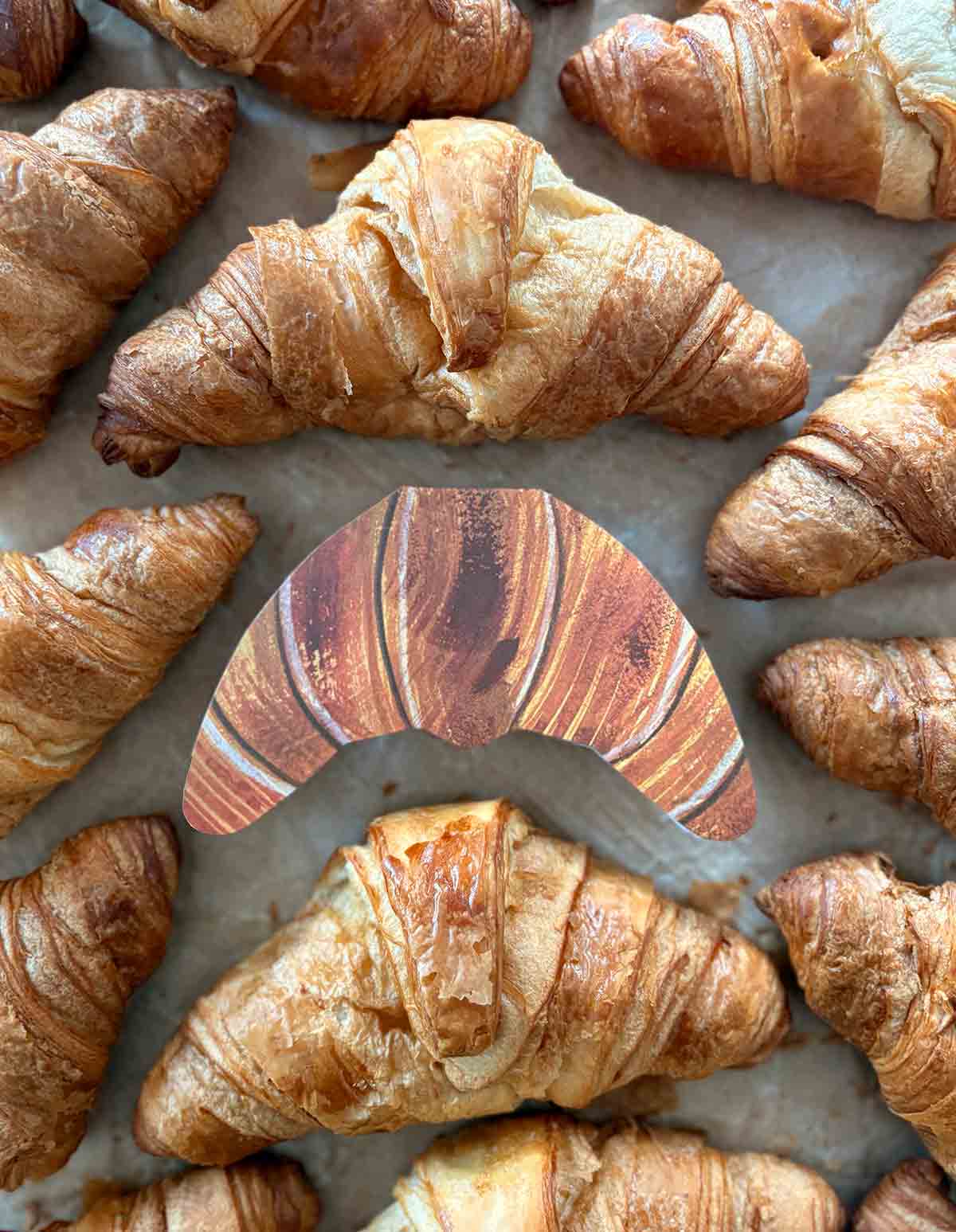 Mortlake Papers Croissant Cards | Croissant Greeting Cards | Birthday Cards [Made in the UK]