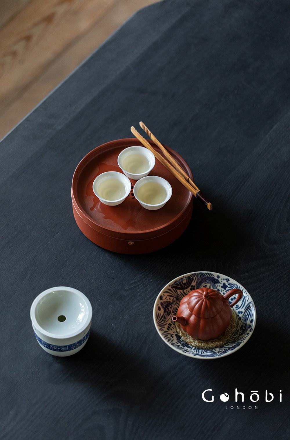Gohobi Complete Gongfu Tea Set – Chinese Tea Brewing Set with Teapot, Cups & Tea Tray