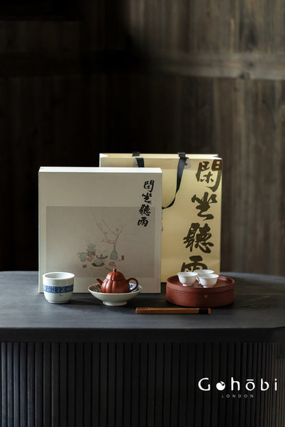 Gohobi Complete Gongfu Tea Set – Chinese Tea Brewing Set with Teapot, Cups & Tea Tray