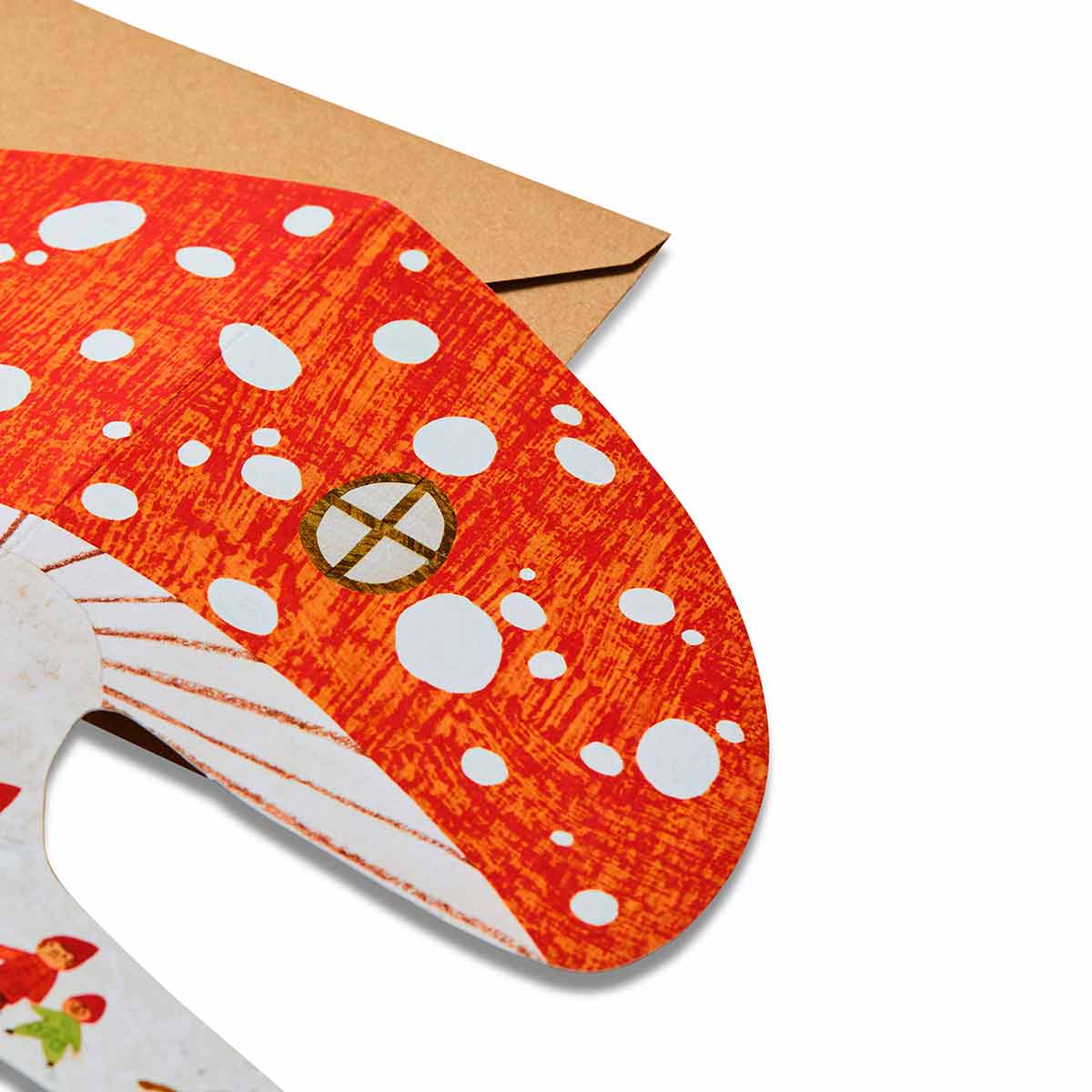 Mortlake Papers Snowy Mushroom Card | Christmas Card | Toadstool Card | Greeting Card [Made in the UK]