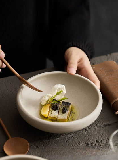 Gohobi Japanese Ceramic High-Foot Rice Bowl