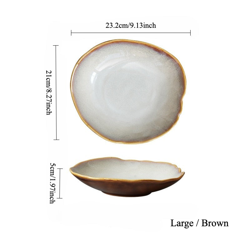 Gohobi Vintage Kiln-Change Irregular Plate