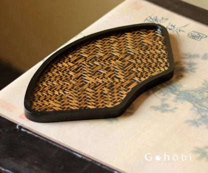 Gohobi Polished Bamboo Tea Tray – Bamboo Woven Gongfu Tea Tray