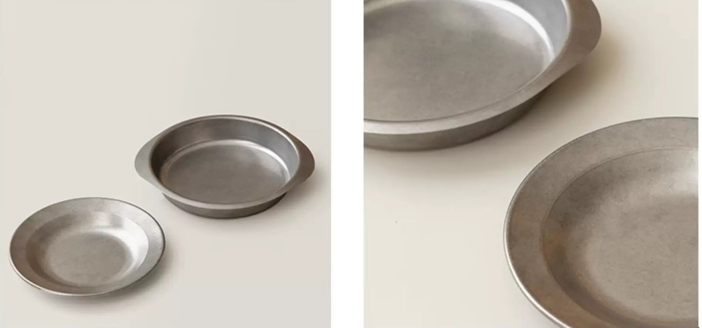 Gohobi American Retro Stainless Steel Camping Plate