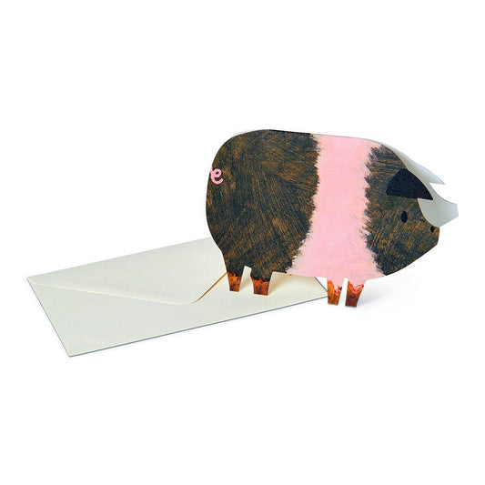 Mortlake Papers Striped Pig Birthday | Father’s Day Card | Kid Birthday Card [Made in the UK]