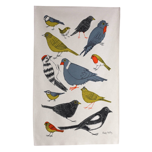 Gohobi x Poppy Treffry Garden Birds Tea Towel [Made in the UK]