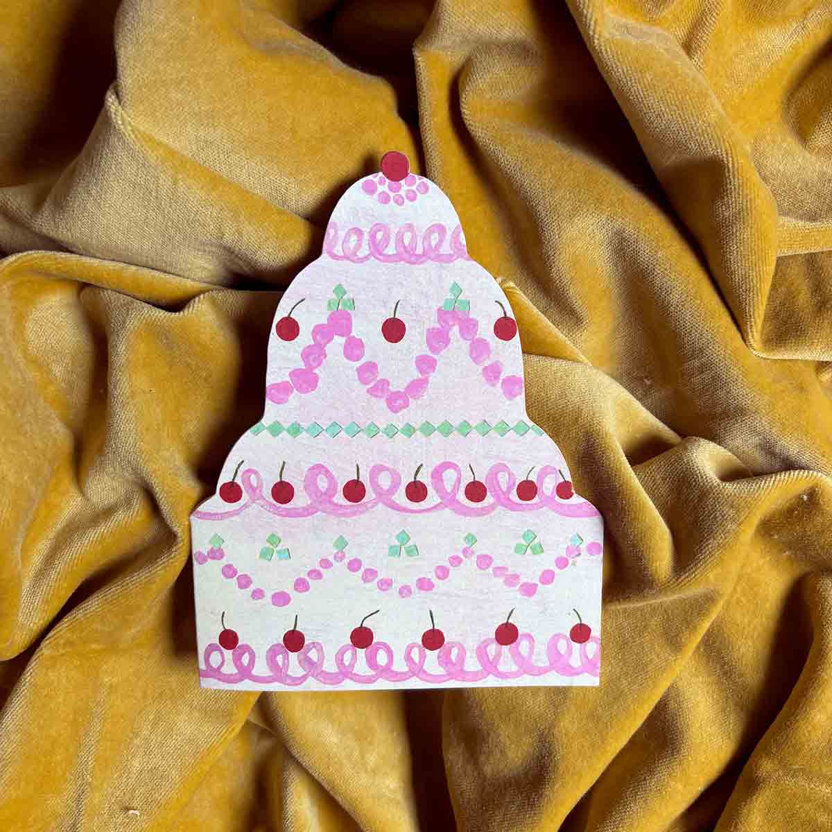 Mortlake Papers Wedding Cake Greeting Card | Birthday & Celebration Cake [Made in the UK]