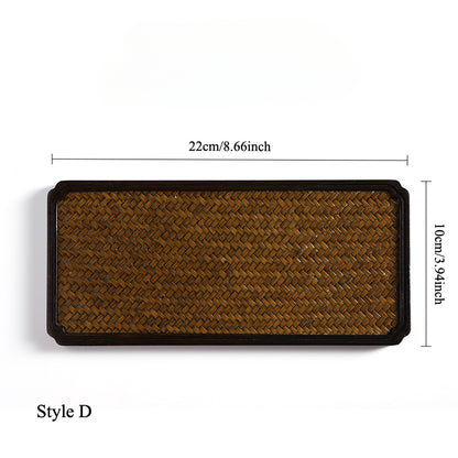 Gohobi Bamboo Mat Surface Tea Tray