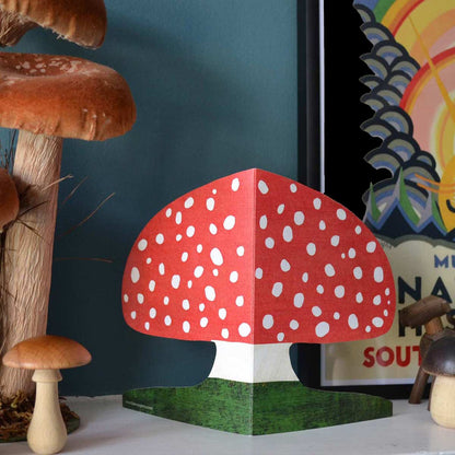 Mortlake Papers Red Mushroom Shaped Greeting Card [Made in the UK]