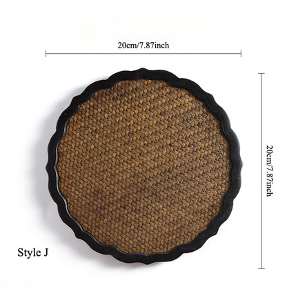 Gohobi Bamboo Mat Surface Tea Tray