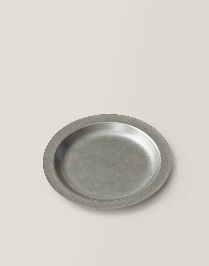 Gohobi Retro Stainless Steel Shallow Dessert Plate